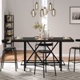 thumbnail image 2 of Fnova 35.4" Tall Dining Table, Rectangular Counter Height Kitchen Table with Metal Footrest for 6 People, 2 of 15