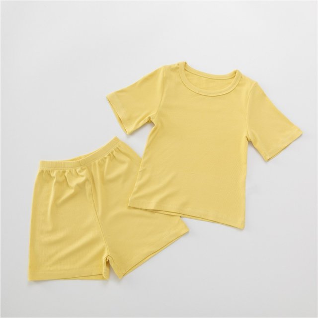 Pyjamas d'Été Doux pour Bébés Tout-Petits Filles Garçons Ensemble 2 Pcs