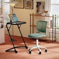 thumbnail image 1 of Homy Casa Kids Folding Study Desk and Ergonomic Swivel Chair Set, Adjustable Seat Height, Game Table with Soft PVC Top, 1 of 10