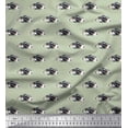 thumbnail image 1 of Soimoi Polyester Crepe Fabric Basset Hound Dog Fabric Prints by Yard 52 Inch Wide, 1 of 3