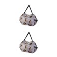 thumbnail image 3 of Wweixi Polyester Foldable Storage Bags For Travel Pack Smart Travel Light Waterproof Space-saving Beach Bag Brown puppy 2Set, 3 of 6