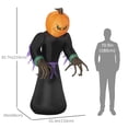thumbnail image 3 of 6.9ft Halloween Inflatable Pumpkin Reaper Ghost Outdoor Decorations Yard, 3 of 10