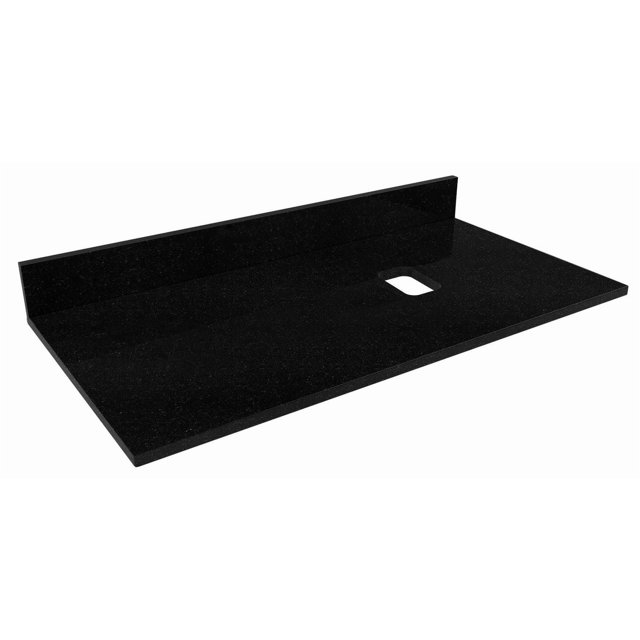 60-in. W 18.5-in. D Stone Top In Black Galaxy Color For Wall Mount Faucet AI-1346
