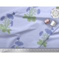 thumbnail image 2 of Soimoi Polyester Crepe Fabric Leaves & Floral Block Printed Craft Fabric by The Yard 42 Inch Wide, 2 of 3