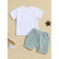 thumbnail image 4 of xiaxaixu Big Brother Little Brother Matching Outfits, Short Sleeve Letter Print T-Shirt + Shorts Set, 4 of 9