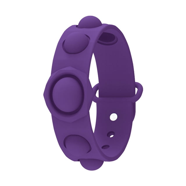 Jouet Anti-Stress Dimple, Jouet à Bulles Ajustable, Bracelet Push Pop Push Pop en Silicone Lavable, Jouet Anti-Stress, Violet