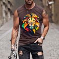 thumbnail image 1 of EGNMCR Débardeurs Homme Nouvelle Mode Décontractée Débardeur Sans Manches pour Homme Col Rond Imprimé Hawaïen Sport Col Rond, 1 of 5