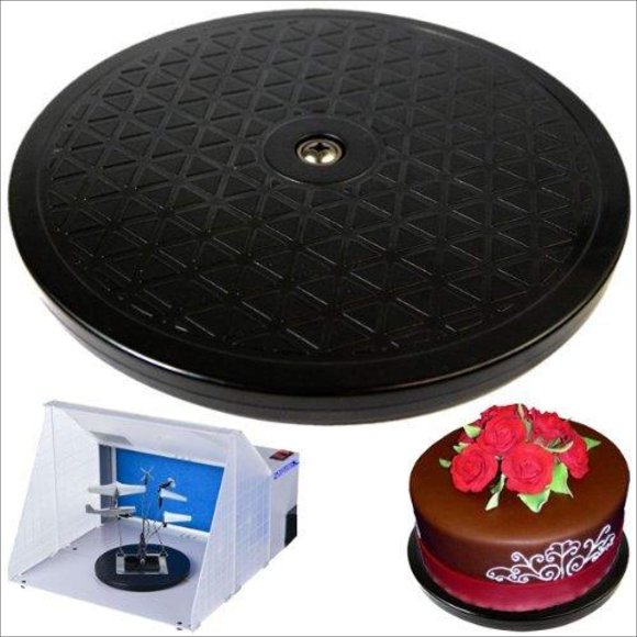 Master Airbrush Smooth Rotating 7.5 in. Diameter Turntable - For Hobby Spray Booths, Airbrushing Projects, Cake Decorating, Rotating TV or Monitor and More