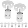thumbnail image 1 of 10Pcs Flat Blank Shoe Clip Stainless Steel Shoe Clips DIY Shoe Buckles Crafts Making Supply, 1 of 9