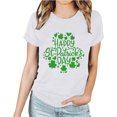 thumbnail image 1 of Meichang St Patricks Day T-Shirt Femme Vert Trèfle à Quatre Feuilles T-Shirts Graphiques Hauts Verts Décontracté Manches Courtes Col Rond T-Shirts St Patricks Day Liquidation, 1 of 3