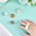 thumbnail image 3 of 5PCS Raw Crystal Natural Stone Ring Statement 5 Styles 0.6inch Inner Diameter Crystal Adjustable Finger Rings Stylish Golden Tone Brass Rings for Man Woman Decoration, 3 of 5