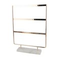 thumbnail image 2 of lionlar Personal Use Jewelry Display Stand Multi-layer Earring Stud Holder Marble Base, 3 Tier White Base, 2 of 9