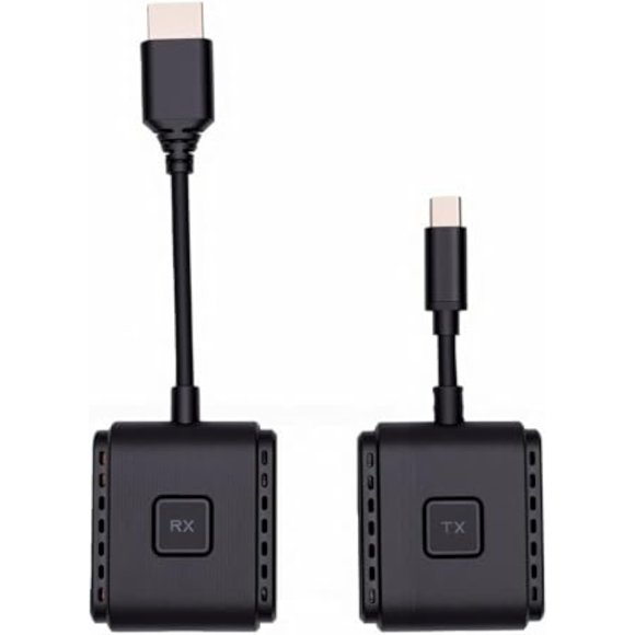 KSRplayer Wireless HDMI Transmitter and Receiver Kit – 50m/165ft 1080P Screen Mirroring Extender, Plug & Play for Laptop, PC, Phone to HDTV, Projector, Monitor