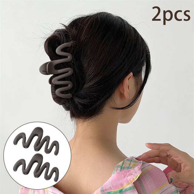 WIFKLSIIPG 2 Pcs Grande Pince à Cheveux Ondulée Pince à Disque Pince à Cheveux pour Femmes