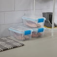 thumbnail image 4 of Sterilite 7.5 Quart Clear Plastic Storage Box with Latching Lids, (6 Pack), 4 of 11