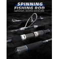 thumbnail image 2 of BLUEWING Spinning Rods Fishing Rod 1 Piece Fishing Pole with SIC K-series Guides and Stainless Steel Frame for Inshore Fishing, Bottom Fishing, Jigging, Offshore Fishing, 7'0", 2 of 6