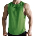 thumbnail image 2 of Quick Drying Muscle Shirts for Men,Summer Regular Fit Racerback Workout Tank Tops,Sleeveless Athletic Crewneck Top, 2 of 6