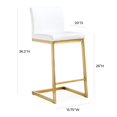 thumbnail image 5 of TOV Furniture Parma White Vegan Leather Counter St, 5 of 5