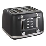 West Bend Toaster 4-Slice Extra-Wide and Deep Slots with 3 Functions and 7 Shade Settings Manual Toast Lift Lever Auto Shut-Off and Removable Crumb Tray, 1500-Watts, Bla