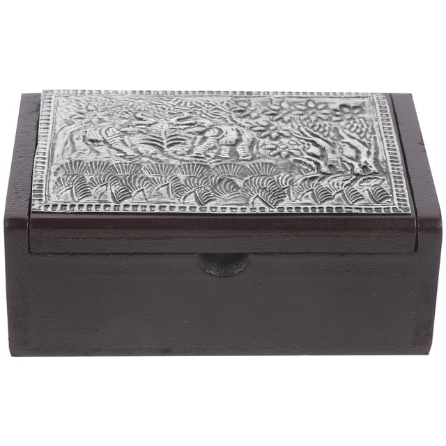 Wooden Recipe Box Recipe Card Holder Container Wooden Recipe Holder Card Storage Case For Desktop Random Pattern