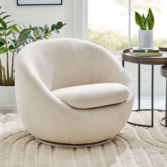 Better Homes &  Gardens  Mira Swivel Chair, Linen