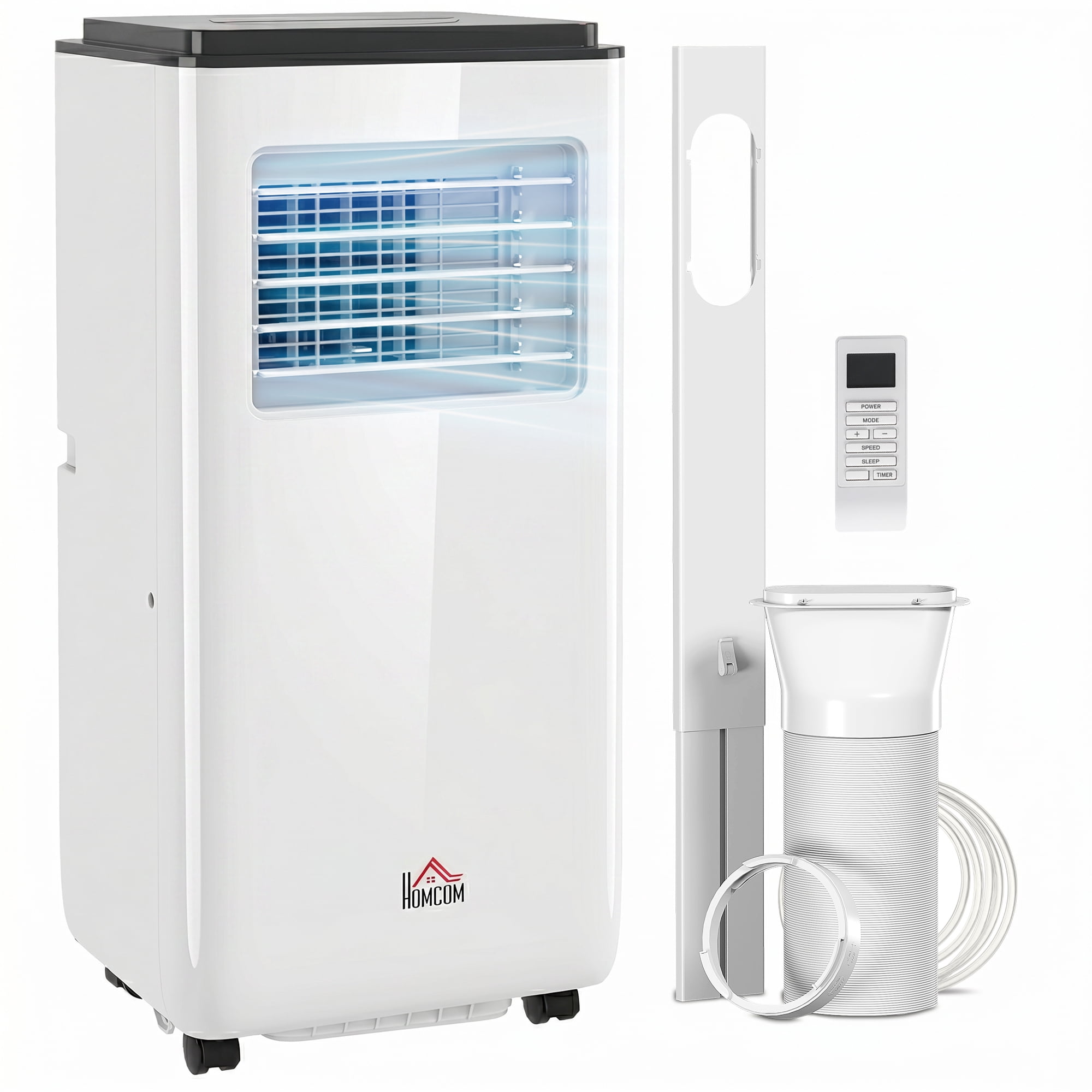 HOMCOM 8,000 BTU Portable Air Conditioner for 345 sqft room, Timer, White