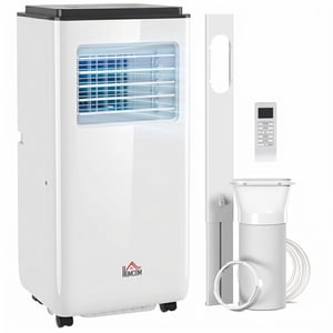HOMCOM 8,000 BTU Portable Air Conditioner for 345 sqft room, Timer, White