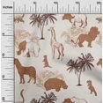 thumbnail image 2 of oneOone Silk Tabby Brown Fabric Tropical Animal Sewing Material Print Fabric By The Yard 42 Inch Wide, 2 of 4