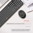 thumbnail image 2 of Mofii Mofii Clavier et Souris Rétro Sans Fil, Conception Ergonomique 2,4G, Style Machine à Écrire, Branchez et Utilisez, Noir, 2 of 8