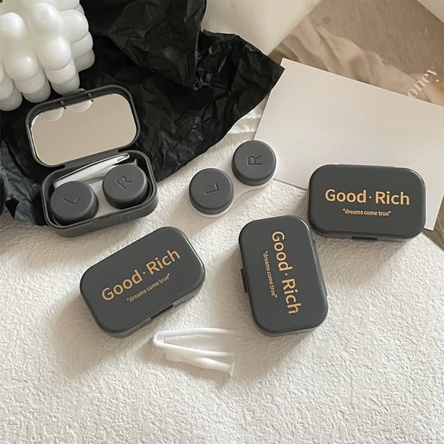 karymi Contacts Lens Case Portable and Great Looking Travel Contacts Lens Storage Box Compact Holders for Daily and Travel Use Holiday Gifts Mens Gifts