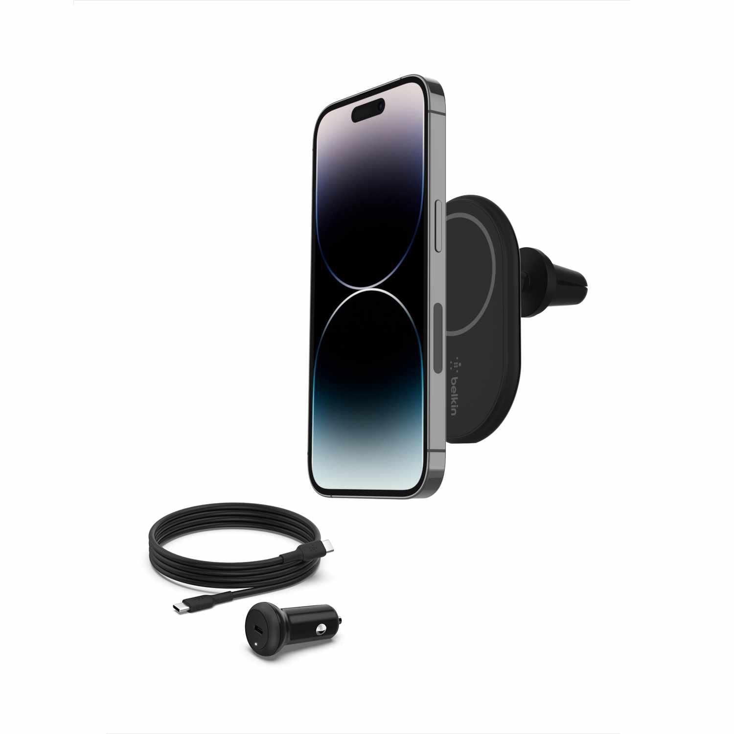 Belkin Support de Voiture Magnétique sans Fil BoostCharge 10W Noir