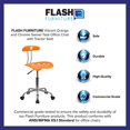 thumbnail image 3 of Scranton & Co Chaise de Bureau en Plastique Polymère Orange Jaune/chrome, 3 of 7