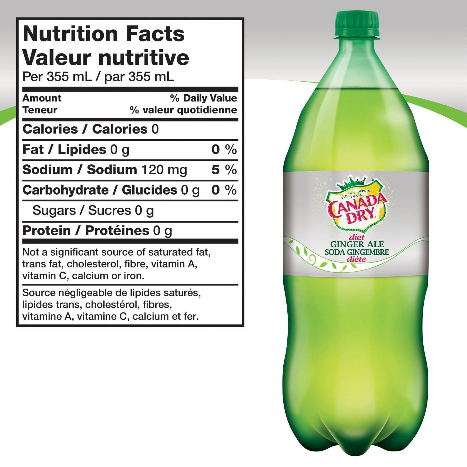 Soda gingembre diète Canada DryMD - Bouteille de 2 L