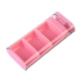thumbnail image 2 of Meitianfacai 3 Compartment Portable Pill Organizer Clear Slide Out Design With Separate Sections Daily Medication Box Transparent Partition Storage For Morning Noon Night Doses (Pink), 2 of 6