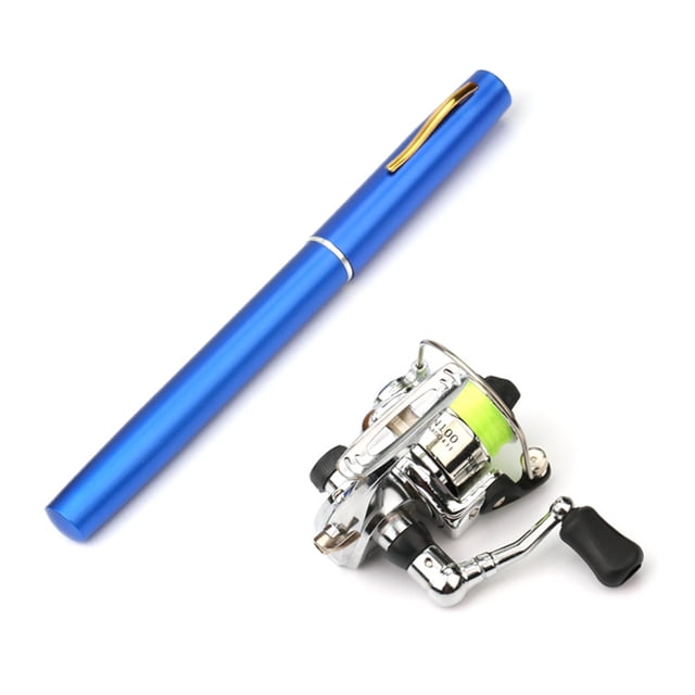 Pocket Collapsible Fishing Rod Reel Combo Mini Pen Fishing Pole Kit Telescopic Fishing Rod Spinning