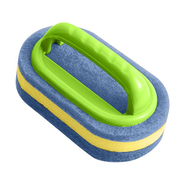 High-Density Sponge Dishwashing Brush with Handle, Thickened Cleaning Cloth for Pots, Pans, and Kitchen Utensils, Multi-Surface Scrubber for Sinks and Tiles