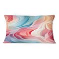 thumbnail image 3 of Designart "Mirage Of Colorful Curved Lines" Abstract Throw Pillow - Modern Pillow For Couch - Insert And Pillows Covers For Living Room Decor, 3 of 5