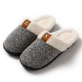 thumbnail image 1 of CHUANK Fluffy Cozy House Slippers Anti-skid Slip-on Shoes Indoor For Men Winter Shoes, 1 of 7