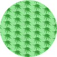 thumbnail image 1 of Ahgly Tapis Rond Lavable en Machine Intérieur Vert Jade Transitionnel, 6 Pieds Rond, 1 of 7