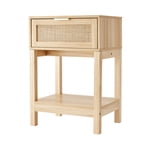 Anko Fraser Rattan Bedside Table, Natural