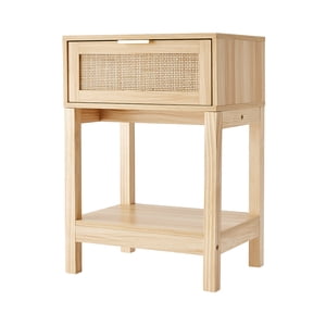 Anko Fraser Rattan Bedside Table, Natural