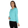 thumbnail image 3 of Inkmeso Solid Button Henley T-shirt For Womens Casual BasicLong SleeveTee T-shirts, 3 of 7