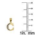 thumbnail image 2 of Precious Stars 14k Two-tone Gold Diamond-cut Initial Letter 'C' Pendant, 2 of 4
