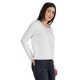 thumbnail image 3 of Inkmeso T-Shirt en Coton à Manches Longues Style de Rue T-Shirt à Encolure Dégagée pour Femmes Porter, 3 of 7