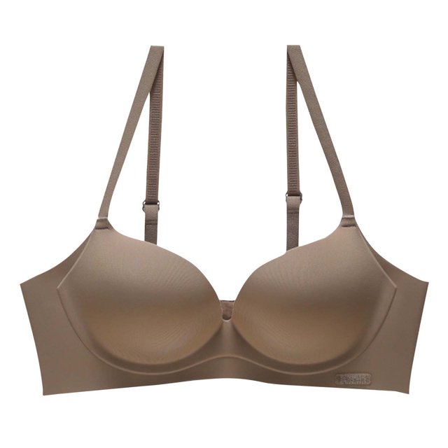 Wancir Bras for Women 2025 New Women's Solid Color Seamless Underwear without Steel Rims Detachable Chest Sagging Wave Pattern Bra