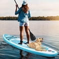 thumbnail image 4 of Goplus Small Inflatable SUP Board, Portable Paddle Board with 5D rings Stand Up Paddle Board for Youth & Adult Turquoise, 4 of 10