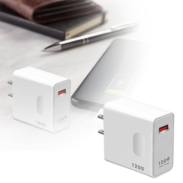 Chargeur Super Rapide 120W Tête de Charge USB pour Téléphones Intelligents
