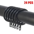 thumbnail image 1 of Metal Curtain Rings Hanging Hooks for Curtains Rods Pole Voile Heavy duty Rings, 1 of 4