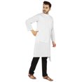 thumbnail image 2 of Atasi Indian Designer Kurta For Mens Party Wear Solid Color Ethnic Long Shirt, 2 of 7