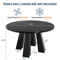 thumbnail image 2 of YUSAZENS 47 Inch Round Dining Table for 4, Classic Kitchen Table with Sturdy Base, Stylish Dining Room Furniture in Black, 2 of 6